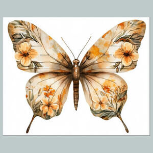 #0195-SM Butterfly Flowers 4x6 Glossy Photo - Fast-Secure Shipping